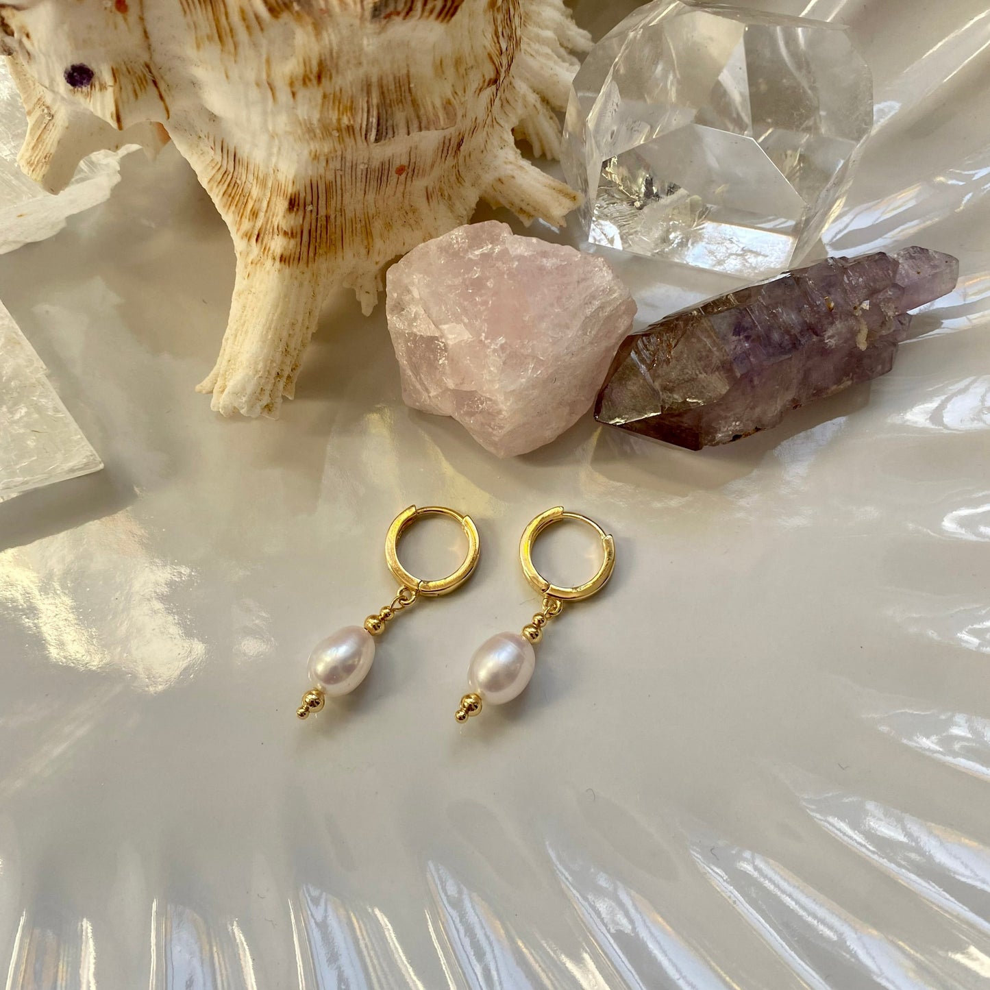 Freshwater Pearl Huggies